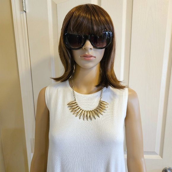 NECKLACE - gold statement - Picture 3 of 7